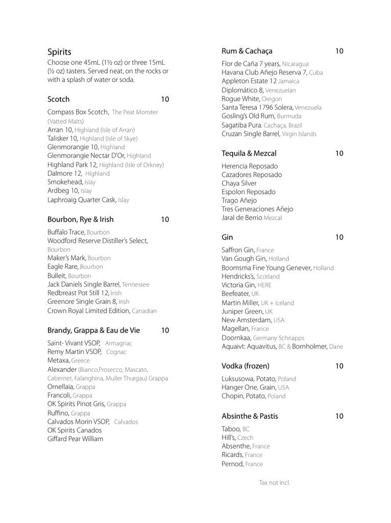 Solomon's menu