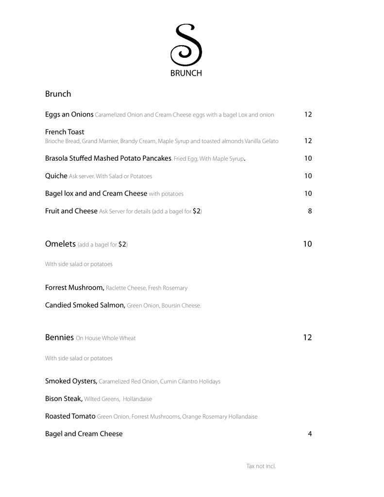 Solomon's menu