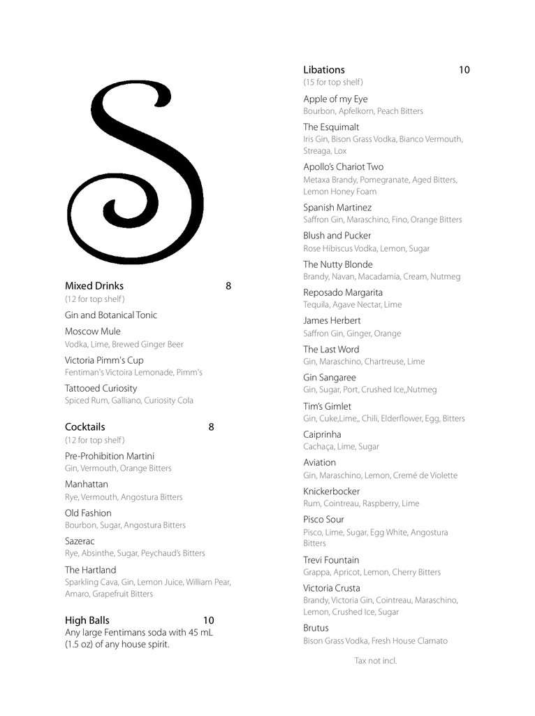 Solomon's menu