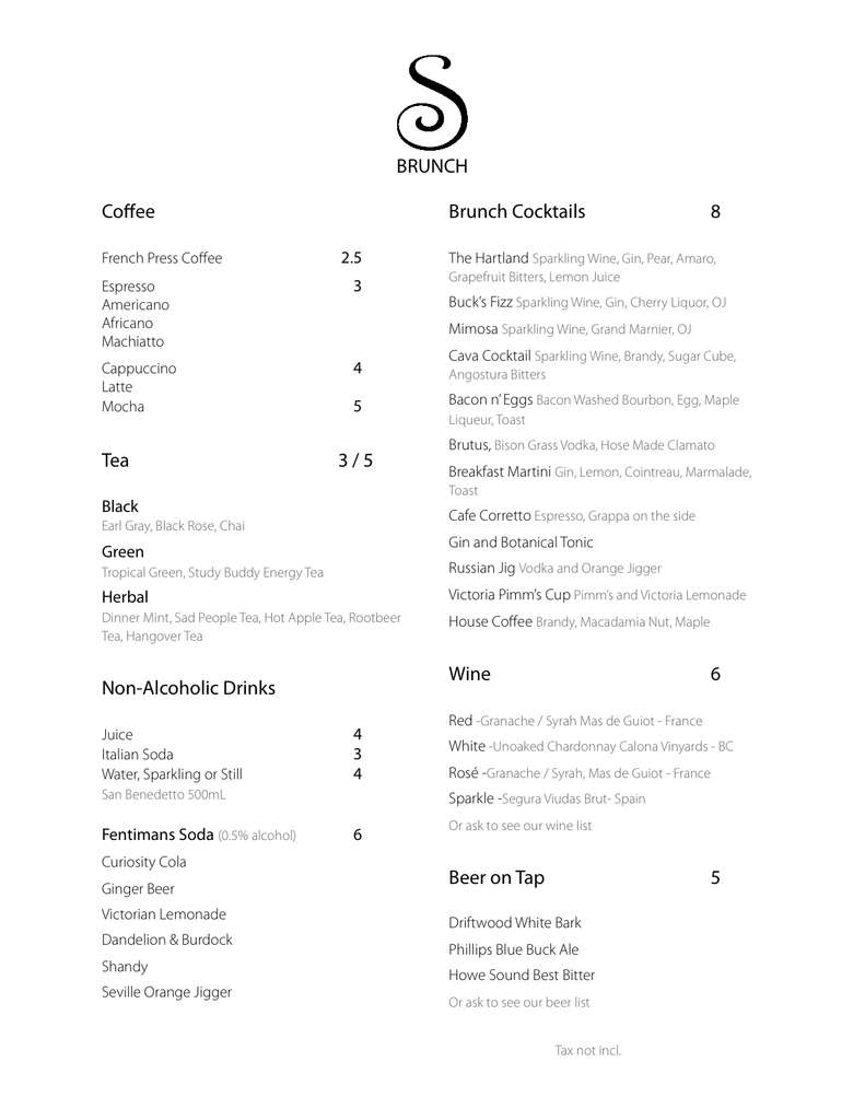 Solomon's menu