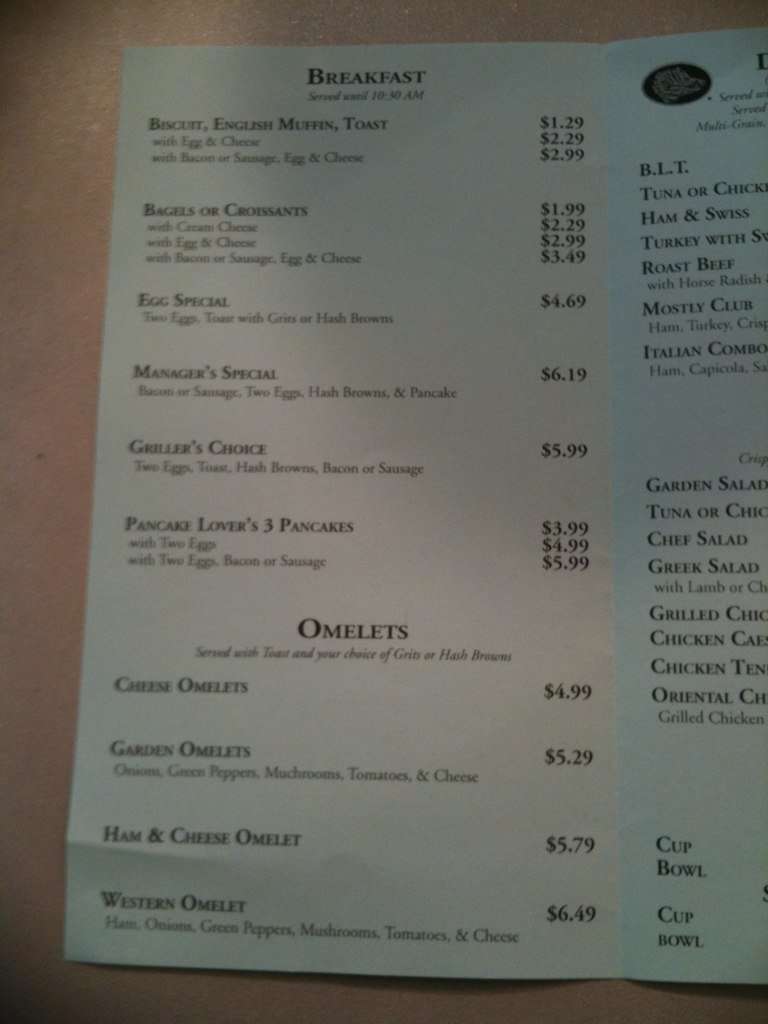 Park Avenue Deli & Market Menu Urbanspoon/Zomato