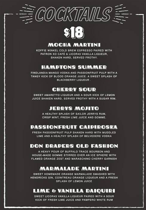 Jack Rabbit Slim's menu