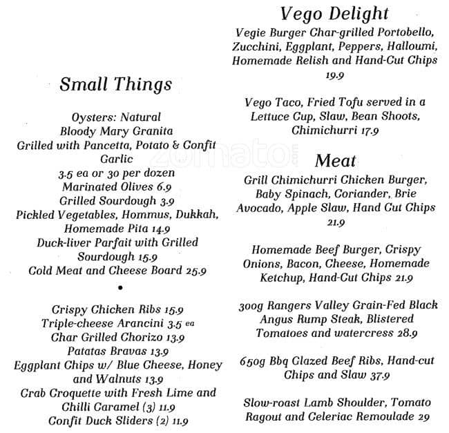 Menu at Woodside Bar And Grill, Malvern