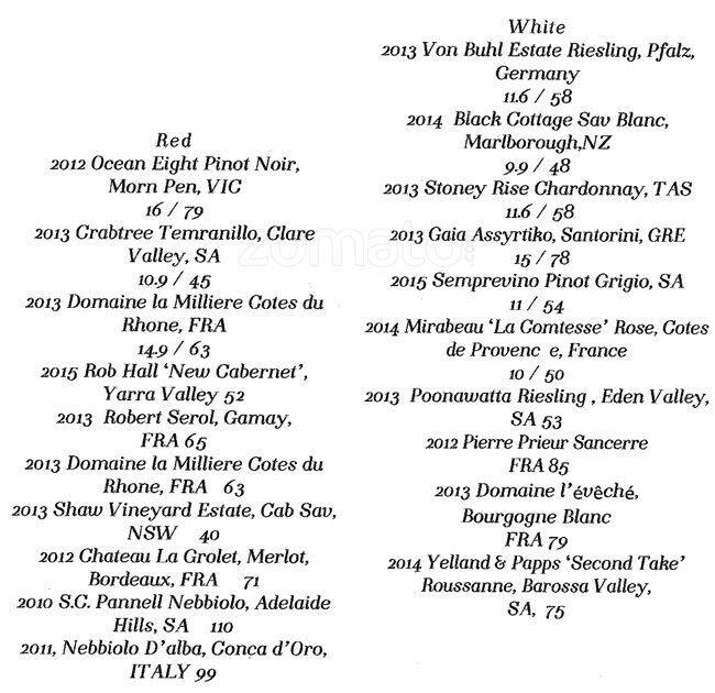 Menu at Woodside Bar And Grill, Malvern