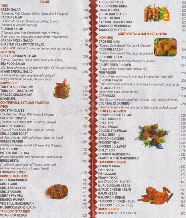 Miyabi Menu, Menu for Miyabi, Kanchipuram District, Chennai - Zomato