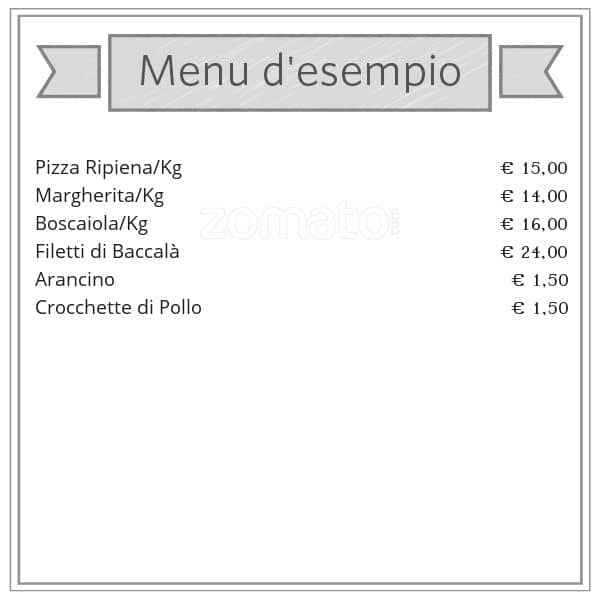 Menu di Pizzeria Eligio Fattori - Monteverde - Roma 