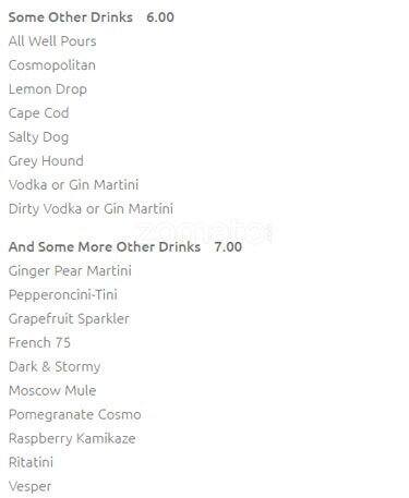 Preservation Kitchen menu