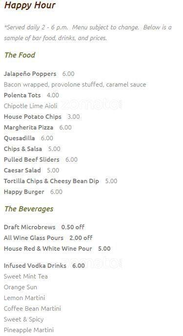 Preservation Kitchen menu