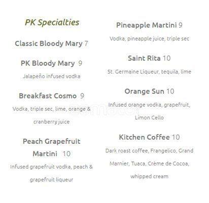Preservation Kitchen menu