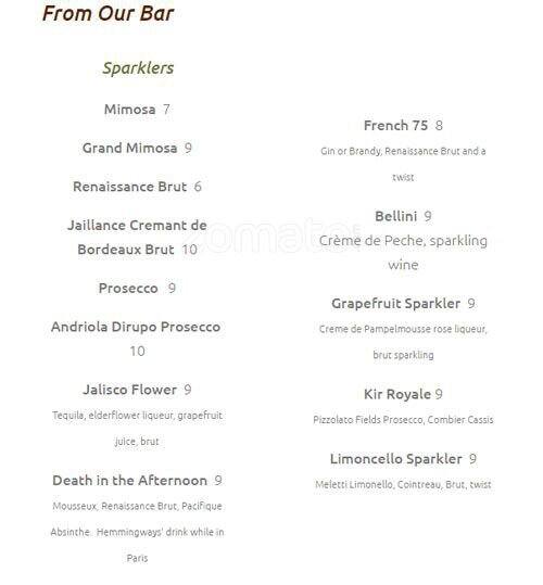 Preservation Kitchen menu
