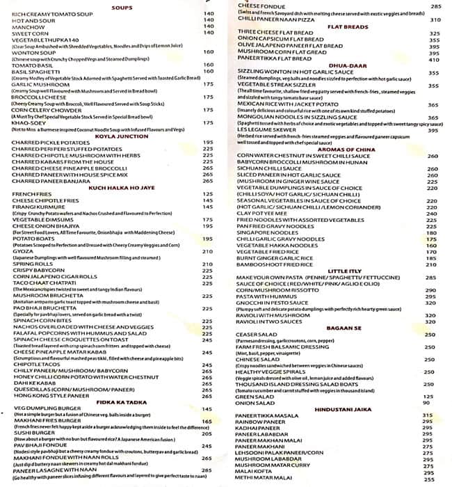 Menu at Fidka ! With Firangi Tadka Veg Restaurant, Varanasi