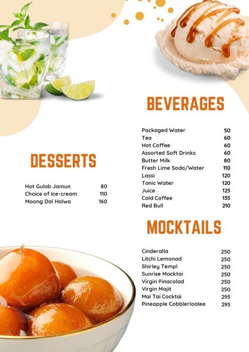 All-Fresco Hotel Restaurant & Bar menu