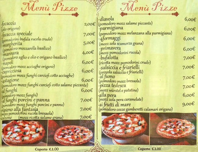 Piccolo Paradiso a Milano Foto del Menu con Prezzi Zomato Italia