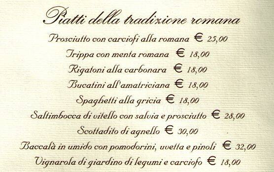 Menu di Ristorante Camponeschi 