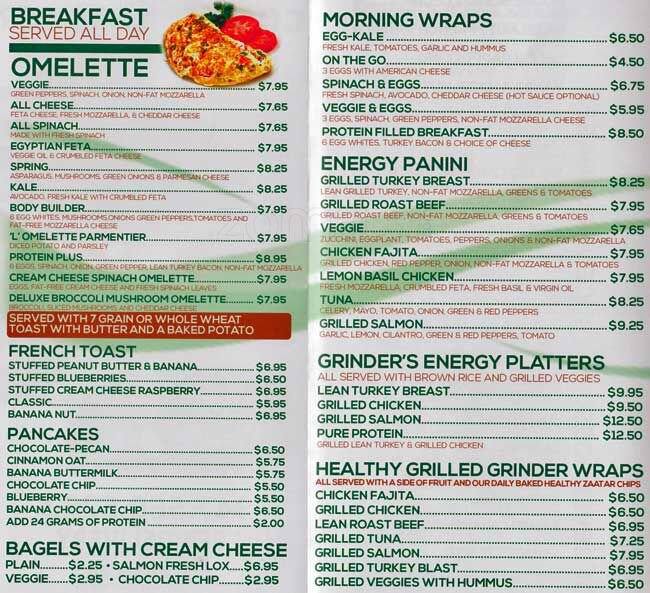 Cocoa Grinder Menu, Menu for Cocoa Grinder, Fort Hamilton, New York