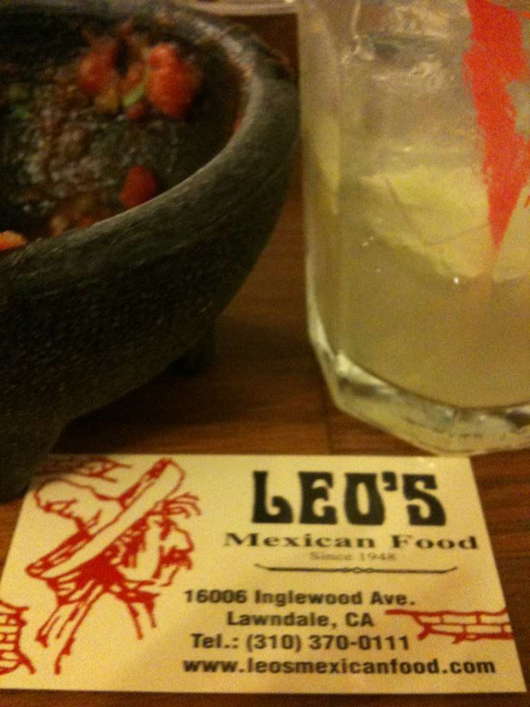 Menu at Leo's Mexican Food restaurant, Lawndale