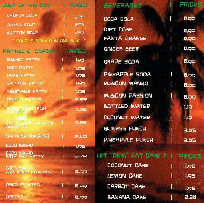 Flava menu