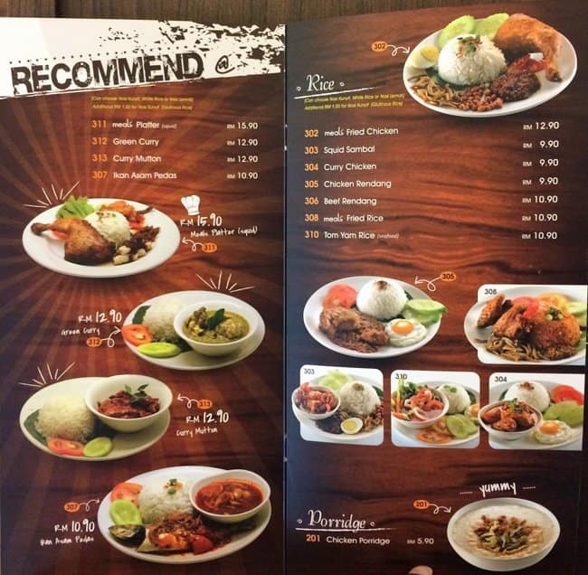 Meals Station Menu, Menu for Meals Station, Kuala Lumpur City Center