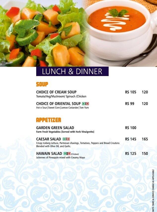 Rosewood International Hotel Bar & Restaurant Menu Zomato