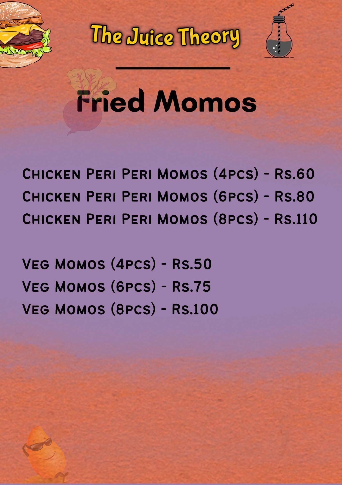 Menu of The Juice Theory, Ashok Nagar, Chennai