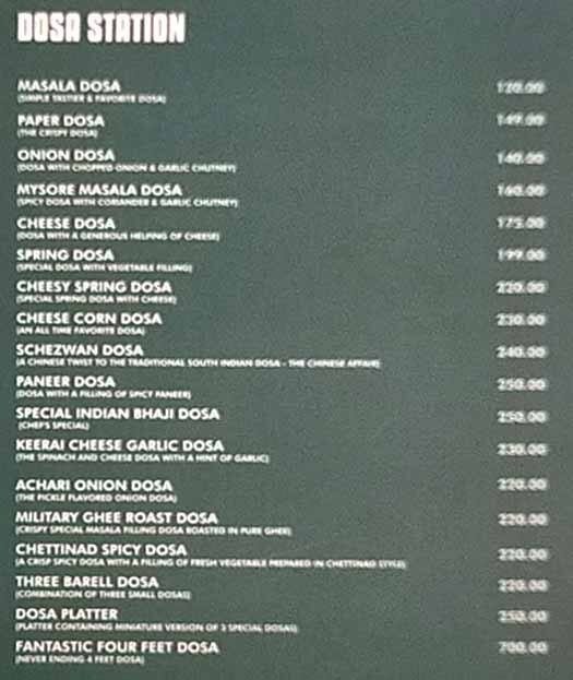 Menu at SAPPHIRETHE VEG BARBEQUEVegetarian Buffet Restaurant, Chandigarh