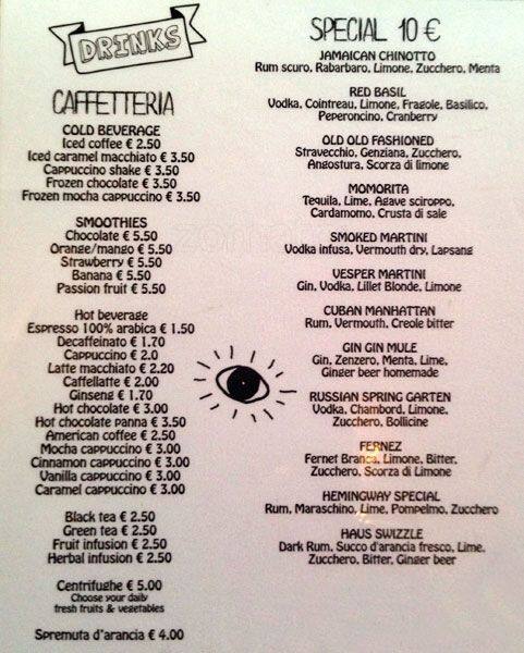 Menu di Haus Garten 
