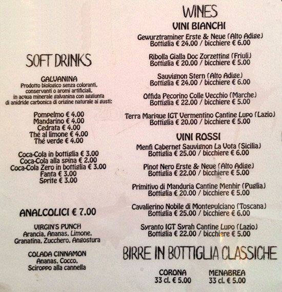 Menu di Haus Garten 