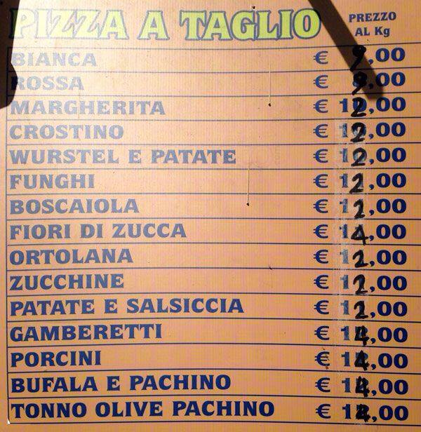 Menu di L'Angolo della Pizza 