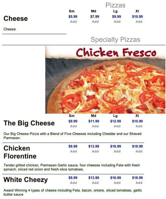 Marco's Pizza Menu, Menu for Marco's Pizza, Murphy, Murphy Urbanspoon