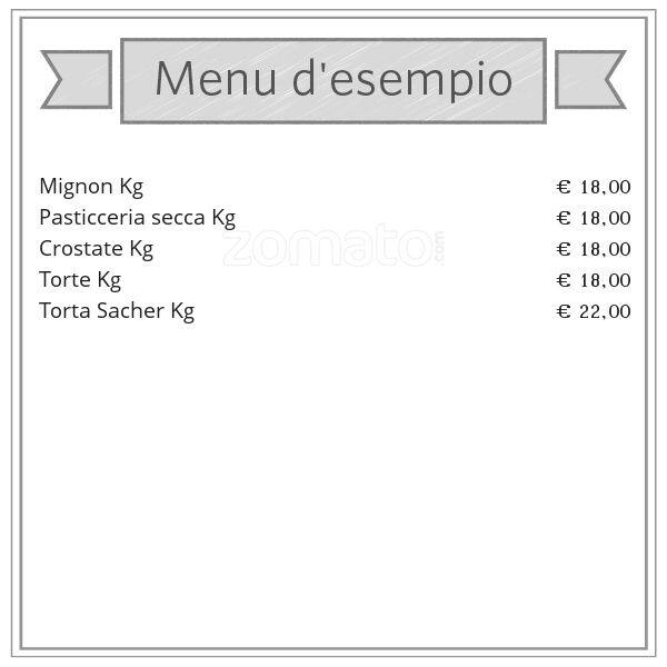 Menu di Pasticceria Più Dolci 