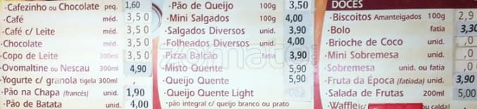 Praça Gourmet cardápio