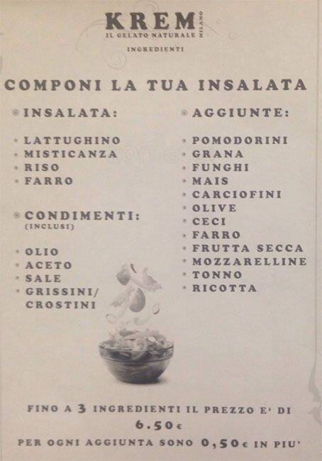 Krem menu