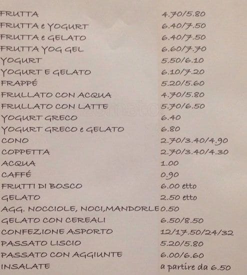 Krem menu