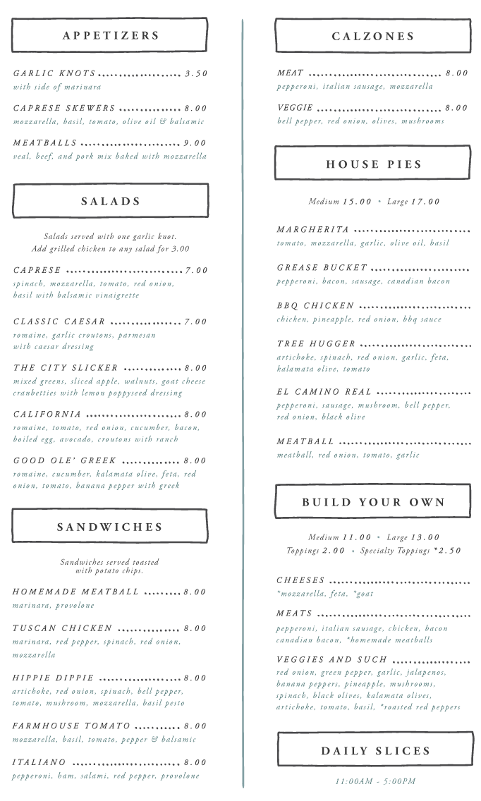 Neighbor's Kitchen and Yard a Bastrop Foto del Menu con Prezzi