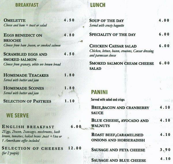 Menu at Urban Fuse Café & Wine Bar, Coulsdon, 147B Brighton Rd