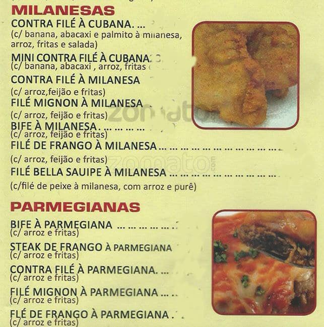 Bella Sauípe cardápio