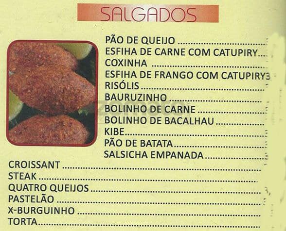 Bella Sauípe cardápio