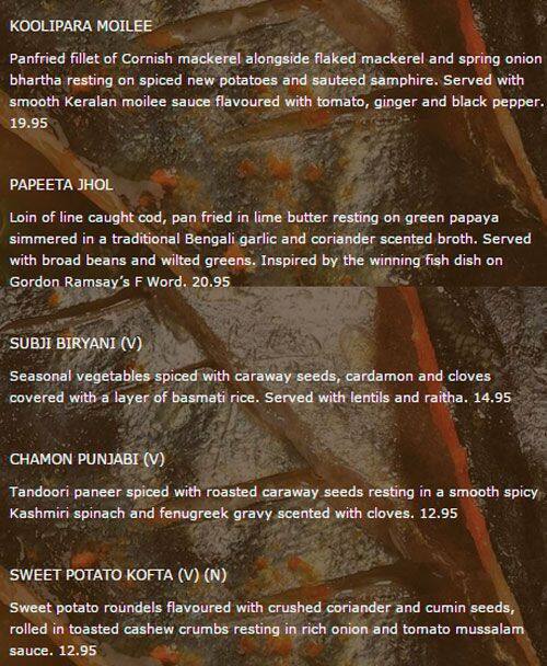 Menu at Lasan Indian Restaurant & Cocktail Bar, Birmingham, 3 4