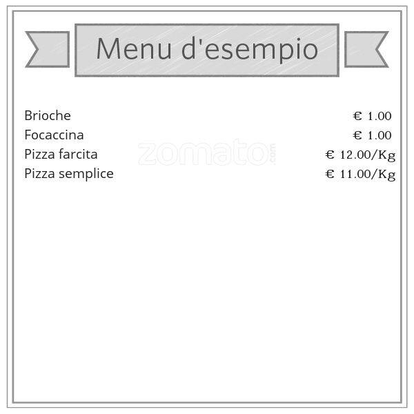 Pane Pizza e... menu