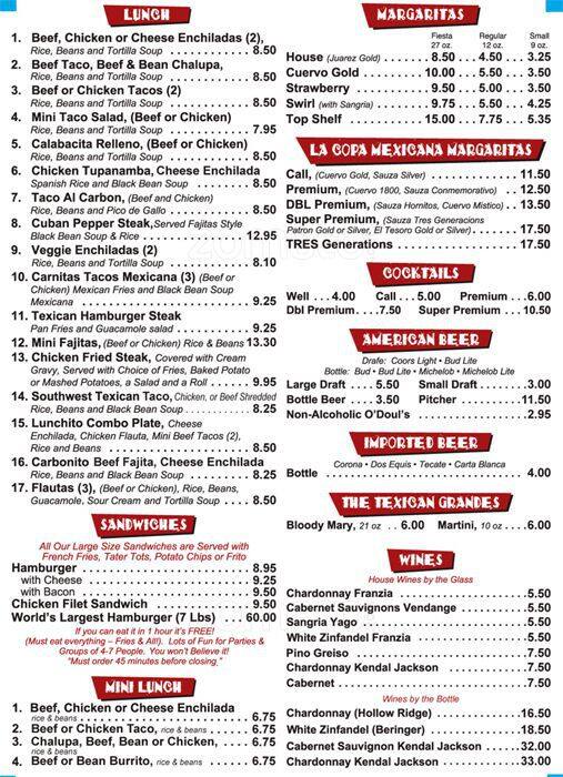 Menu at Campo Verde pub & bar, Arlington, W Pioneer Pkwy