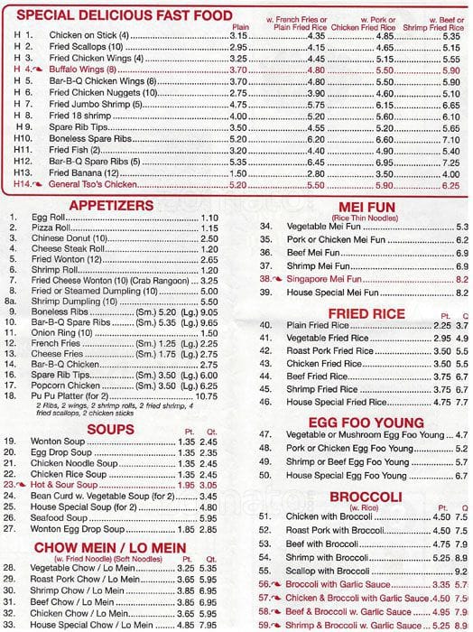 No. 1 Cafe Menu, Menu for No. 1 Cafe, Port Richmond, Philadelphia ...