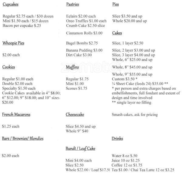 Sweet Life Menu, Menu for Sweet Life, Sardis, Charlotte Urbanspoon/Zomato