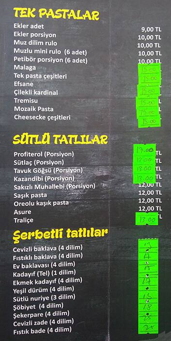 Nehir Cafe menu