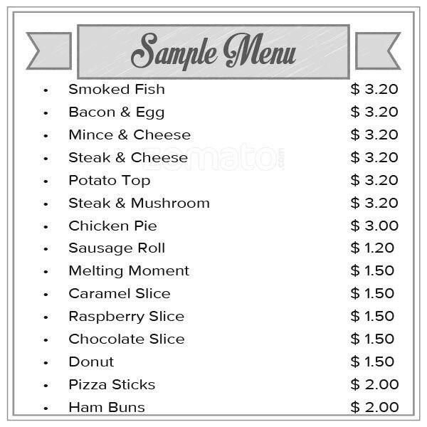 Ranui Bakery Menu, Menu for Ranui Bakery, Ranui, Auckland Menumania