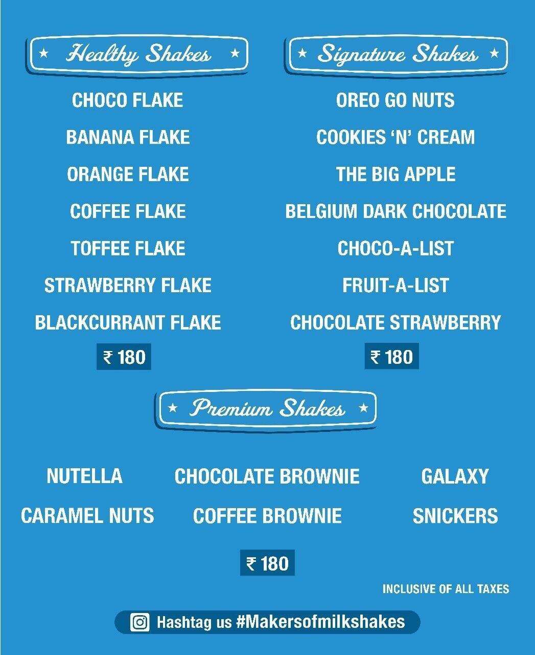 Makers of Milkshakes Menu, Menu for Makers of Milkshakes, Dilsukhnagar ...