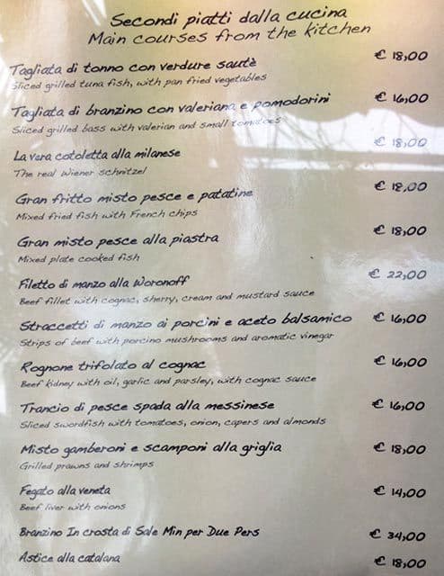 Menu di Grigliamania 