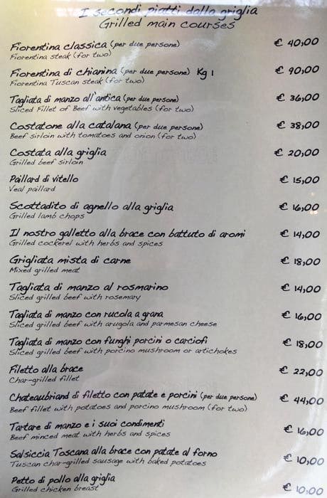 Menu di Grigliamania 