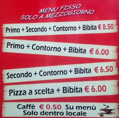 Menu di San Giorgio 