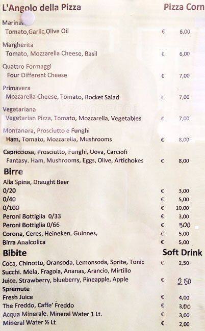 Menu di La Capitale 