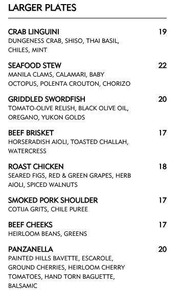 Carta de Radar Restaurant